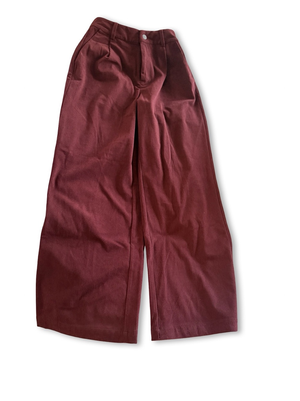Varley Floris Wide-Leg Corduroy Pants in Burgundy - Picture 2 of 4